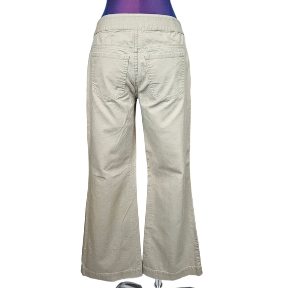 London Jean‎ Khaki Christie Fit Sailor Flare Chino Pants Size 2 Short Women's - Picture 6 of 9